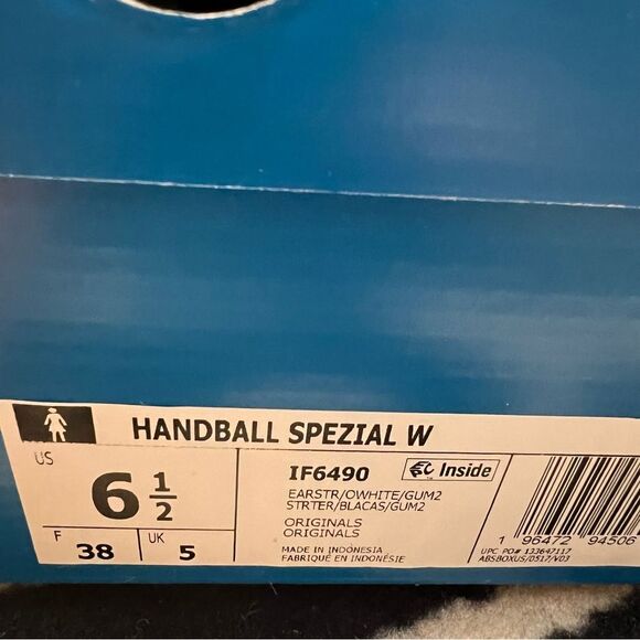 NWT Adidas Handball Spezial Sneakers Earth Strata Off White Gum Sz Women 6.5 - Picture 14 of 15